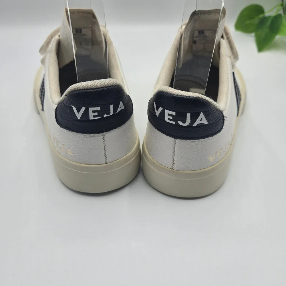 Veja Recife Sneakers White Navy Leather Triple Strap WMS US 5 EUR 36